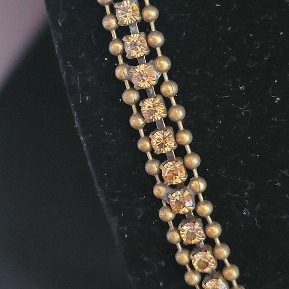 VAN GALZ - Ballchain, Leather & Crystal Wrap, Oval Pendant Necklace - Picture 9 of 14